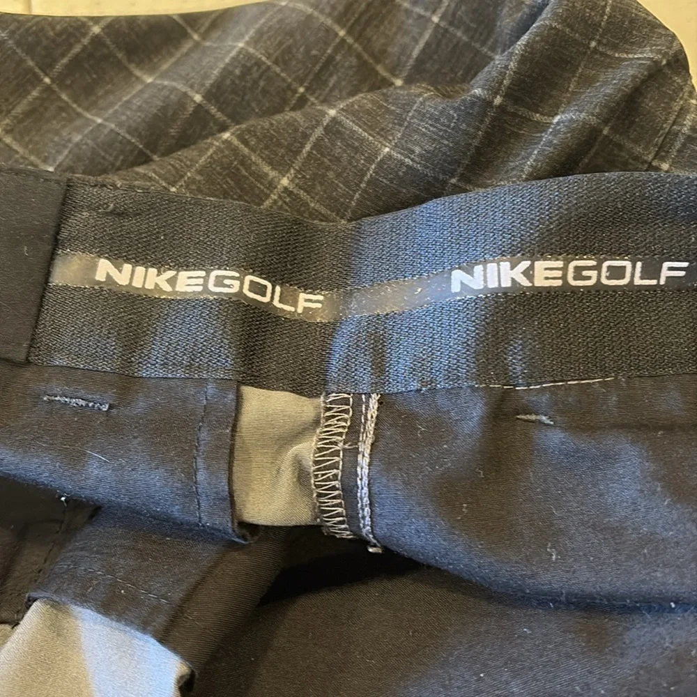 Nike Golf Dri-FIT Men’s 36 Black Plaid Shorts